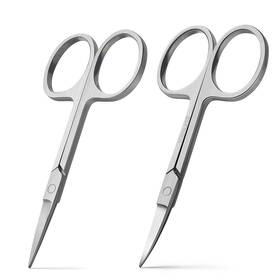 Bezox Yj-spj-s03 Premium Nail Scissors 2pcs Professional Curved And Set Of 2 Silver