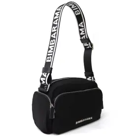X1-m-fixed-b Bimbarama Crossbody Bag For Women Medium Nylon Shoulder Handbag With Adjustable Strap C