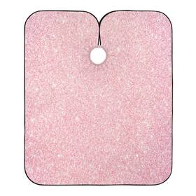 Blueangle C06d20021 Pink Glitter Texture Barber Cape Waterproof Salon Hairdresser With Adjus