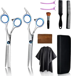 Bnnziyum 705353090783 Professional Hairdressing Scissors Kit 10 Pcs Hair Cutting Set