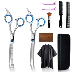 Bnnziyum 824918776402 Professional Hairdressing Scissors Kit 10 Pcs Hair Cutting Set