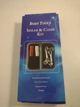Body Tools 695345090832 Shears And Comb With Carrying Case