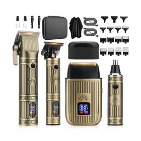 Bomxin 037166577626 Hair Clippers For Men Professional T-blade Barber And Tri... Fast Ship