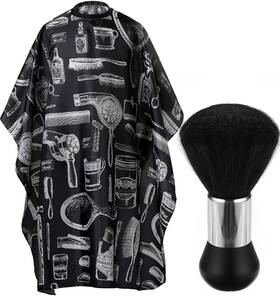 Borogo Bt-100b Professional Hair Cutting Cape With Neck Duster Brush Salon Barber Hai
