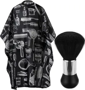 Bt-100b Borogo Professional Hair Cutting Cape With Neck Duster Brush Salon Barber Hai