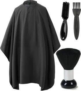 We-040b Borogo We-040b# Professional Hair Cutting Cape With Neck Duster Brush Adjustable Salon Closu