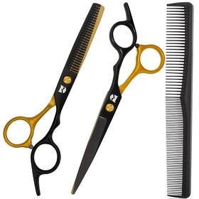 Branded 445024487483 2pc Hair Cutting Scissors Professional Shears 6.5 Inch Salon Haircut Stainless Steel