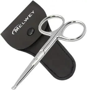 El-hs-000 Branded Rounded Stainless Steel Facial Hair Scissors/safety Scissor For - Nose Eyebrows