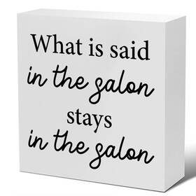 Brayqu M1207 Hairstylist Gifts What Is Said In The Salon Wood Sign Farmhouse Hairdresser S