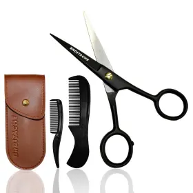 Brostache 966000056633 5 Inch Professional German Steel Beard Mustache Scissors Trimm