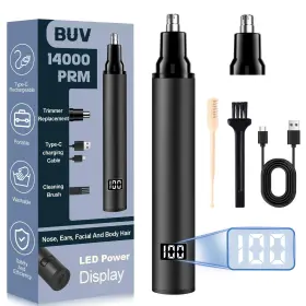 Buv 762065223946 Nose Hair Trimmer For Men With Led Display - 2024 Professional Painless Usb R
