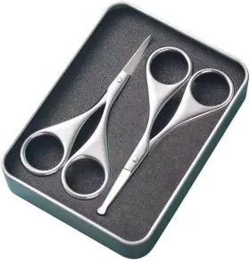 Bmj-02 Caige Nose Hair Scissors And Eyebrow Combo Set Suitable For Trimming Ha
