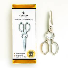 Calvary Brands 197644019076 Kitchen Scissors For Food Professional Chef Endorsed Shears Heavy