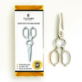 Calvary Brands 197644019076 Kitchen Scissors For Food Professional Chef Endorsed Shears Heavy