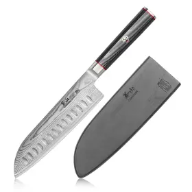 501240 Cangshan Yari Series X-7 Damascus Steel 7-inch Santoku Knife With Sheath