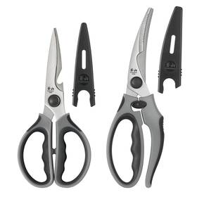 Cangshan A-10300543 2-piece Heavy-duty Shears Set With Guards Gray 10300543