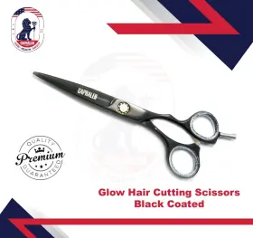 Clb-01-1012-16 Capraleo Glow Hair Cutting Scissor Black Coated Professional Barber Salon Shear