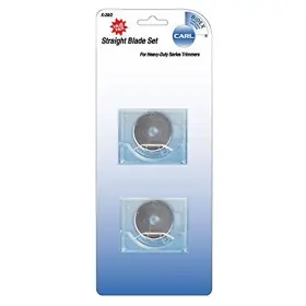 342441 Carl Manufacturing Usa Inc. Bidex Replacement Straight Blades For Heavy Duty Rotary Trimmers 2/pack