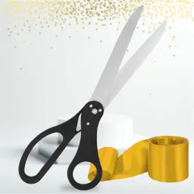 Bls27 Chambridge Grand Opening Ceremony Kit 25 Inch Black Scissors For Ribbon Cutting Wit