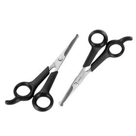 Chi-buy 0714 Chibuy Pet Grooming Scissors Set For Dogs And Cats With Safety 7 Black Grey