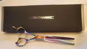 Sj-228 Chris Christensen Dog/pet Hair Thinning Scissors Oil Case Exclnt Ln