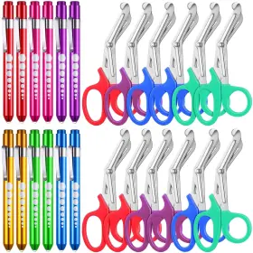 Shears-42 Chumia 24 Pack Trauma Shears And Pen Light For Nurses Nursing Scissors With P
