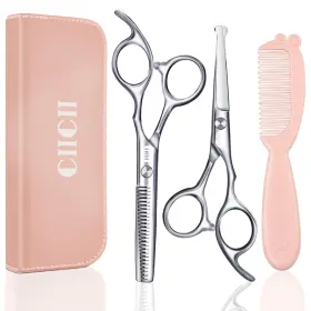 Ciicii 860011915140 Kids Hair Cutting Scissors Shears Kit Safety Round Tip Hairdressing