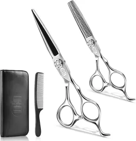 C1319-6 Ciicii Professional Hair Cutting Scissors Shears Kit 440c 6.7 Inch Barber Hairc