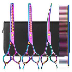 Citywish Cttz-0010 Dog Grooming Scissors Professional 4 In 1 Shears Set Chunker Scissers Cu