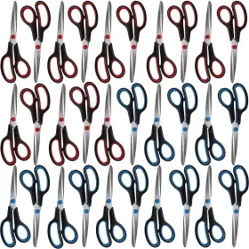 Msssa30 Clipco Stainless Steel Scissors With Ergonomic Handle Pack Of 30