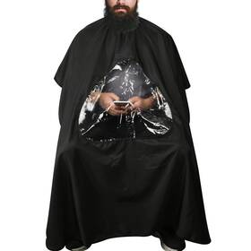 Cm 653846010353 Barber Cape With Clear Window Salon Hair Cutting Cover Drape Wat