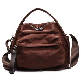 Cohawk 777099350100 Solid Color Nylon Crossbody Bag For Women Soft Handbag With Top Handle Casual