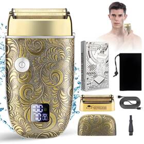Comozon O026 Electric Shavers For Men Adjustable Speed Double Foil Shaver Beard& Bald
