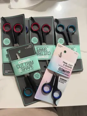 00782003465245 Conair Cut Trim Shape 5.5 In Barber Shears 8 Count Stays Sharp 4 Smooth Cutting