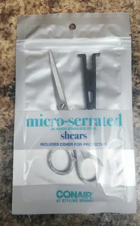 Conair 074108800459 Micro-serrated Marble Shears With Safety Blade Cover - 5 1/2 Inch Brand New Conair 074108800459 Micro-serrated Marble Shears With Safety Blade Cover - 5 1/2 Inch Brand New