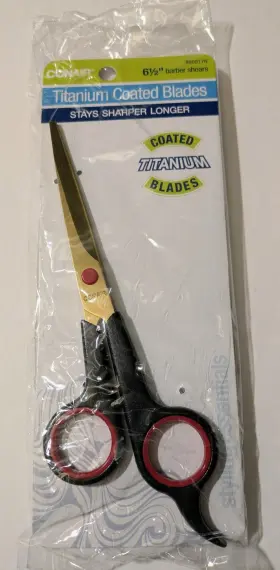 80017n Conair Professional 6 1/2 Inch Barber Shears Titanium Coated Blades Red Handle
