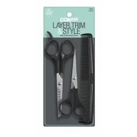 80105 Conair Trim Layer And Style Shears Hair Comb Set 3-pieces