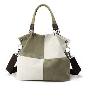 Corios Co-ah005 Women Canvas Shoulder Tote Handbag - Casual Top Handle Multi-pocket Crossbody