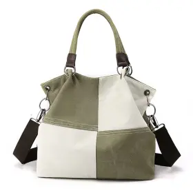 Co-ah005 Corios Women Canvas Shoulder Tote Handbag - Casual Top Handle Multi-pocket Crossbody