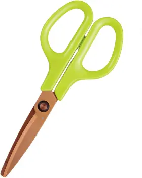 34555 Corporation Fit Cut Curve Titanium Scissors With Micro-serrated Blade Green