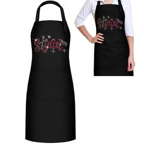 Coume Sr-coume-2937 Hair Stylist Apron Hairstylist Salon With Rhinestone Tools And 3