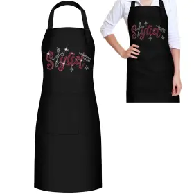 Sr-coume-2937 Coume Hair Stylist Apron Hairstylist Salon With Rhinestone Tools And 3