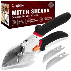 Craftile 735380298289 Multifunctional Miter Shears With 2 Stainless Steel Replacement Blades A