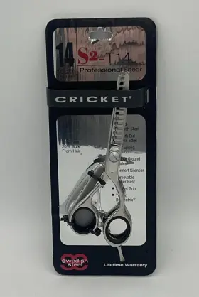 Cricket 672555171346 S2 T-14 Professional Hair Shear 14 Tooth Thinning Stainless Scissors