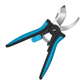 Cyrus 337059050696 6 Inch Gardening Scissors Hand Pruner Pruning Shear With Curved Stainles