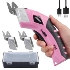 Decwls Ces-10 Cordless Electric Scissors For Fabric With 3 Type Blades 4v Rechargeable Car