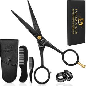 Demaxa 445056778740 5 Inch Professional Beard Mustache Scissors With 1 Comb
