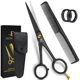 Demaxa 711181560916 Hair Scissors Professional 6.5 Inch With Comb - Premium High Carbon Stainle