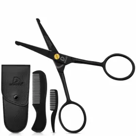 Demaxa 744553344555 Professional Mustache Scissors With 1 Comb Beard And Soft Pouc Demaxa 744553344555 Professional Mustache Scissors With 1 Comb Beard And Soft Pouc