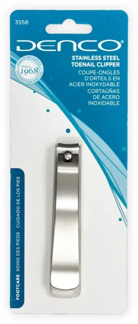 3558n Denco Stainless Steel Toenail Clipper Silver